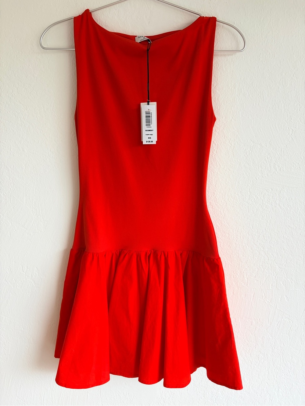 Aritzia Babaton Poplin Segment Dress in Poppy XS